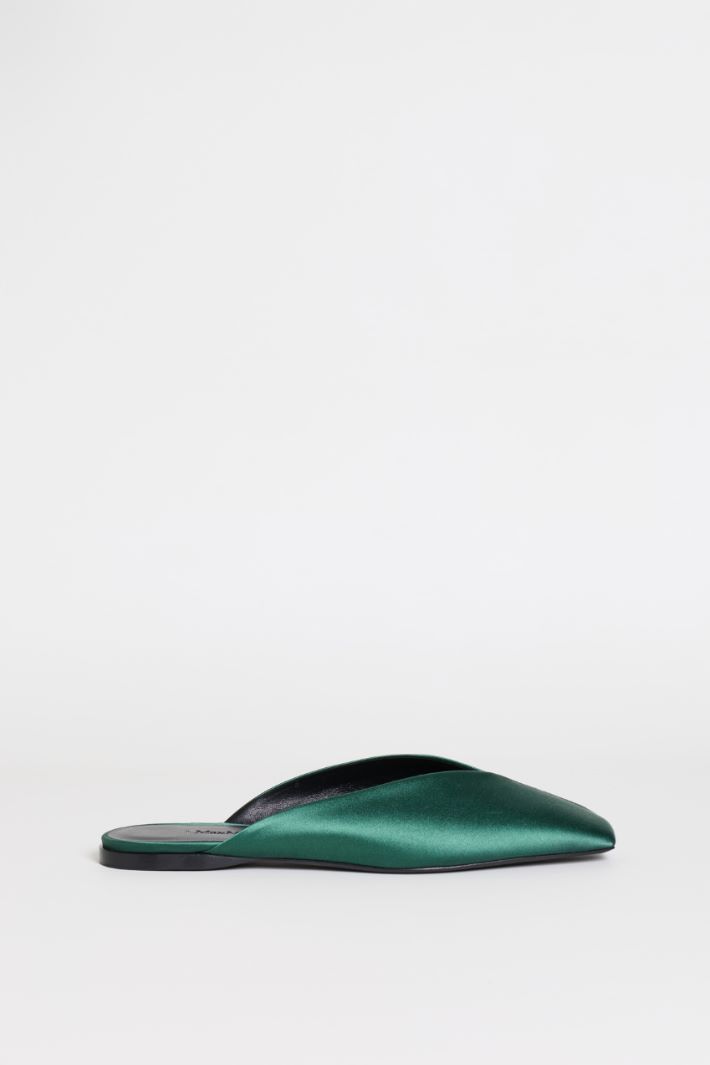 Satin mules - GREEN - Intrend