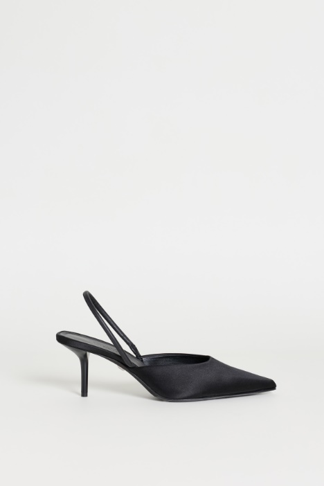 Silk and Viscose Satin Slingbacks - Intrend