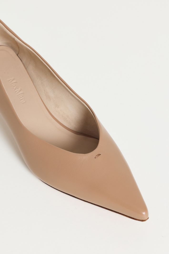 Leather Pencil Heel Court Shoes - CAMEL - Intrend - 4