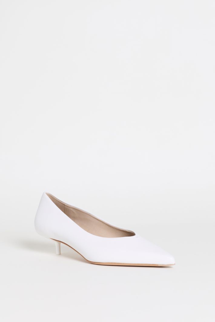 Kitten heel court shoes - WHITE - Intrend - 2