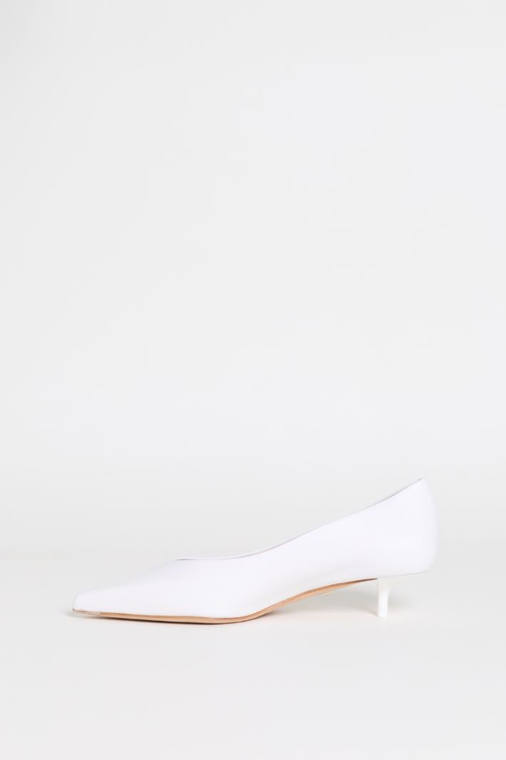 Kitten heel court shoes - WHITE - Intrend - 3