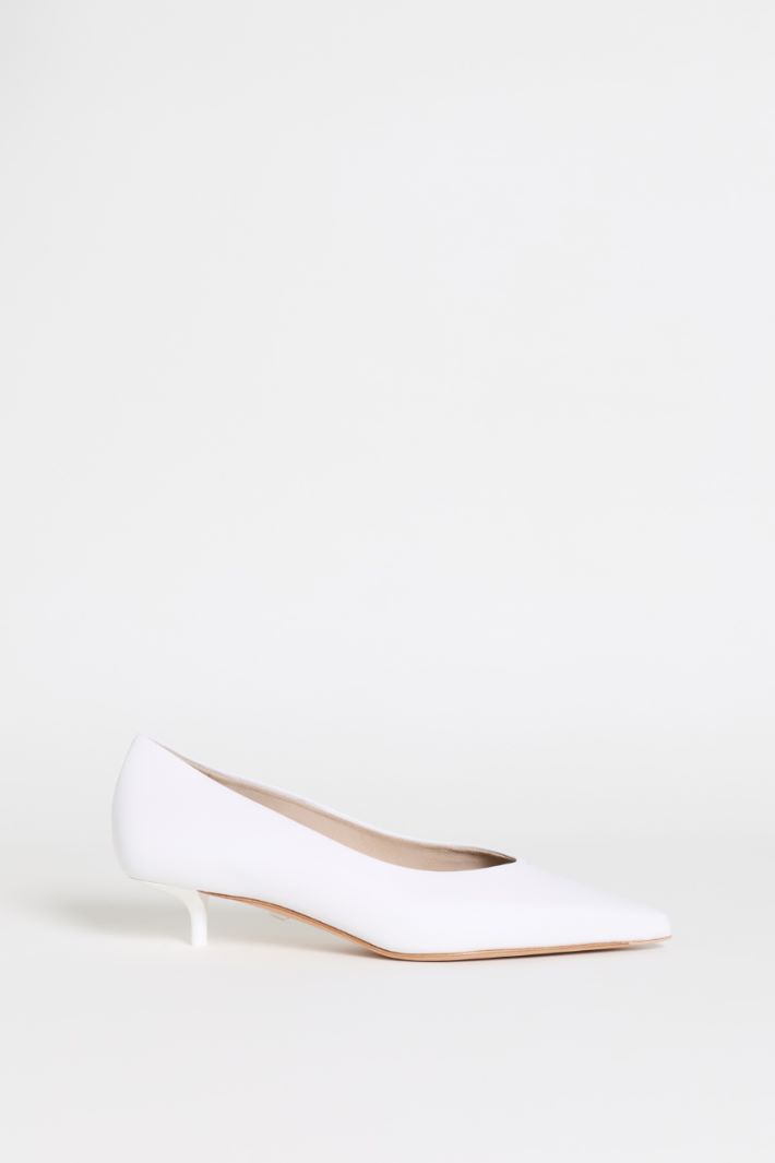 Kitten heel court shoes - WHITE - Intrend