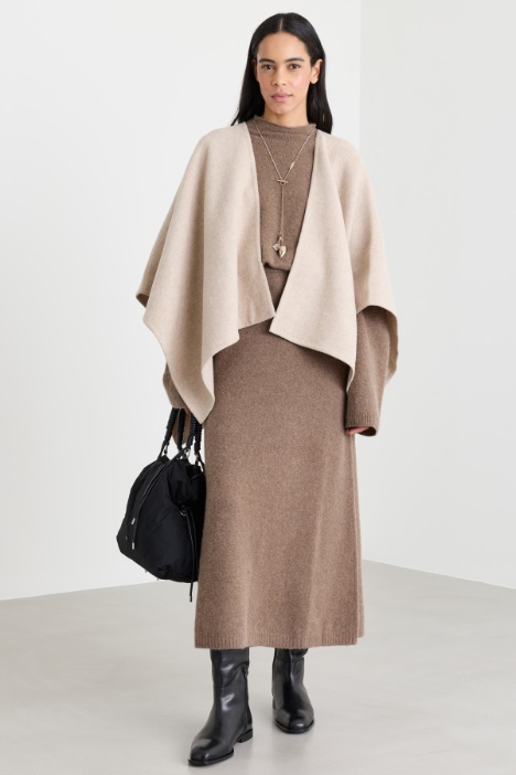 Alpaca and wool cape - Intrend