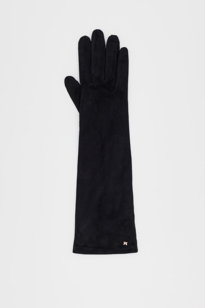 Suede Gloves - BLACK - Intrend - 2