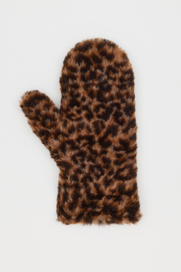 Jacquard mittens - BROWN - Intrend - 2