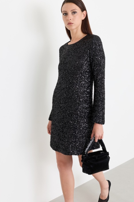 Abito corto con paillettes