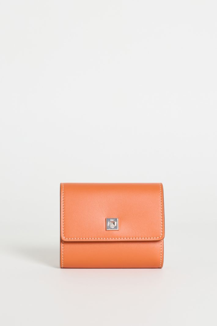 Leather Wallet - ORANGE - Intrend