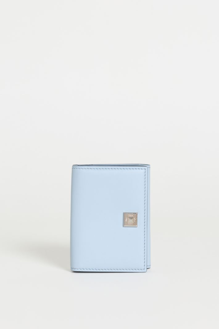 Compact tri-fold wallet - LIGHT BLUE - Intrend