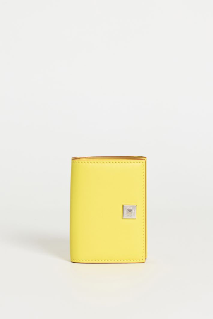 Compact tri-fold wallet - YELLOW - Intrend