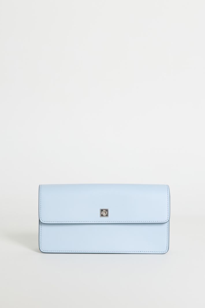 Leather Phone Pouch - LIGHT BLUE - Intrend
