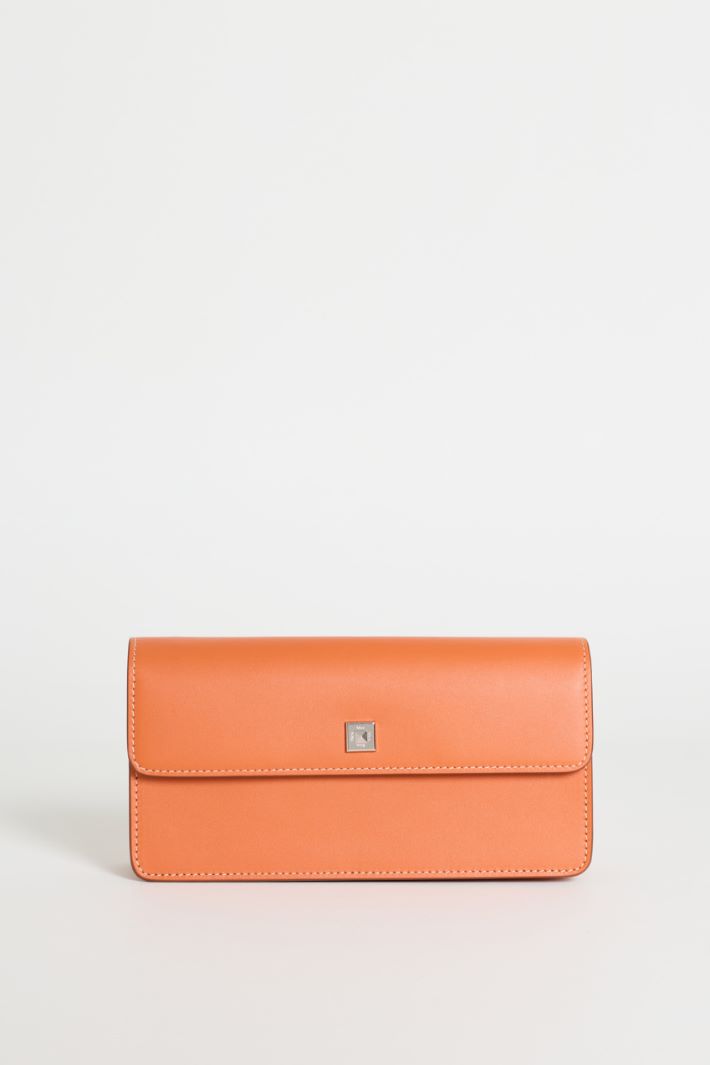 Leather Phone Pouch - ORANGE - Intrend