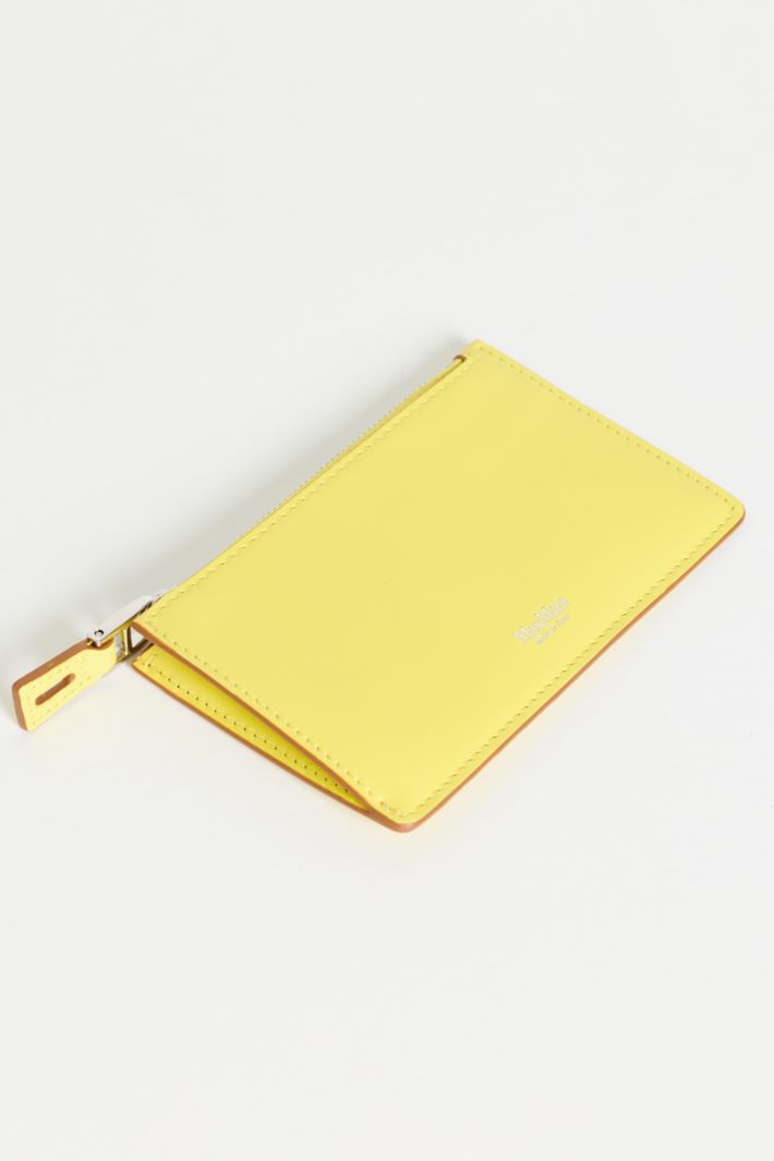 Porte-cartes en cuir - JAUNE - Intrend - 2
