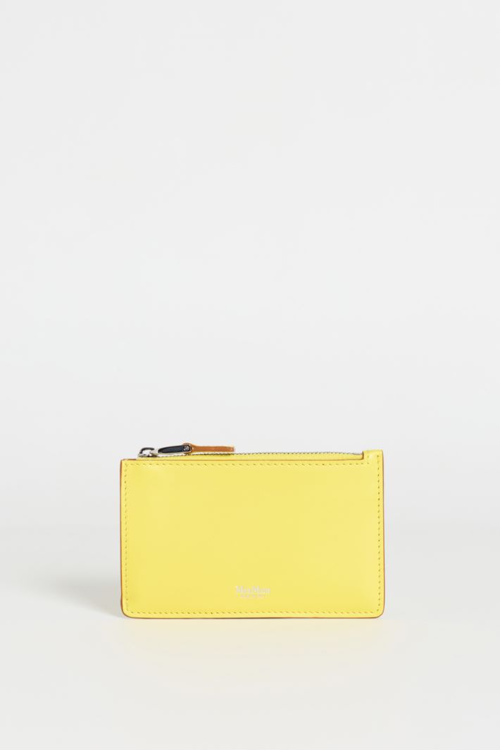 Porte-cartes en cuir - JAUNE - Intrend