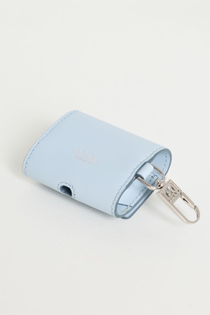 Leather earbuds case - LIGHT BLUE - Intrend - 2