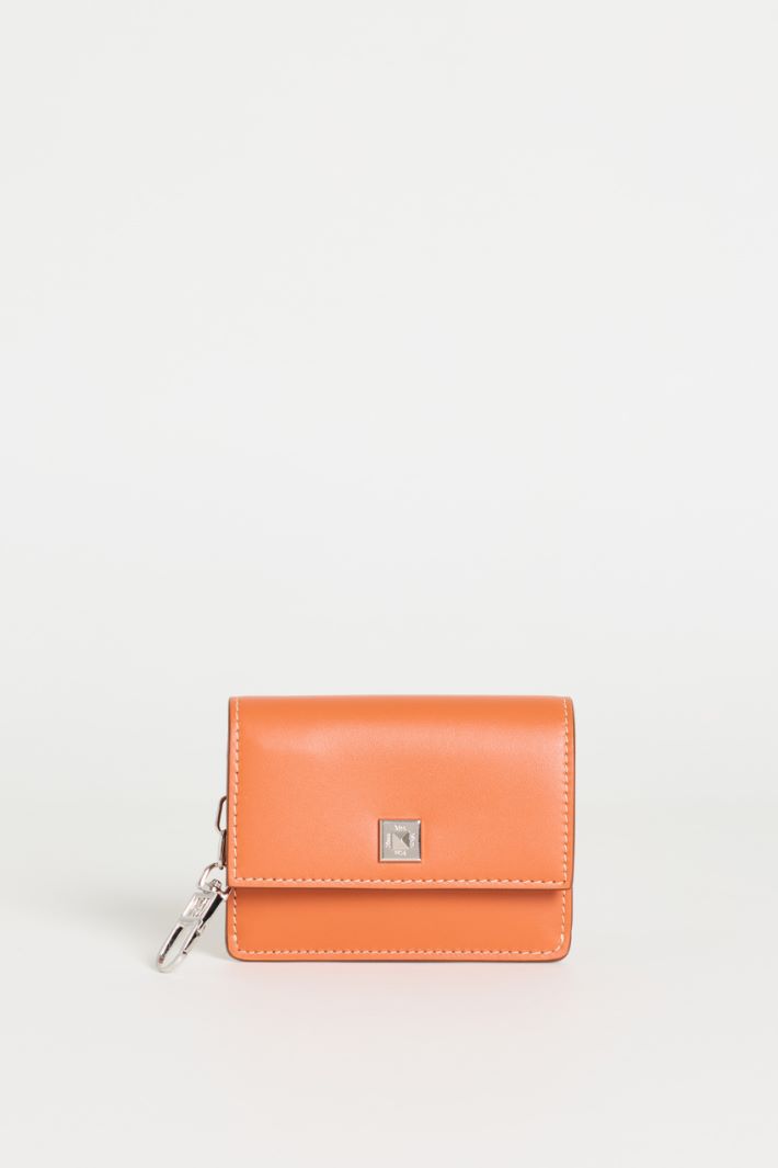 Leather purse - ORANGE - Intrend