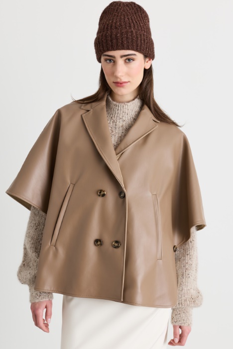 Reversible Double-Breasted Cape - Intrend