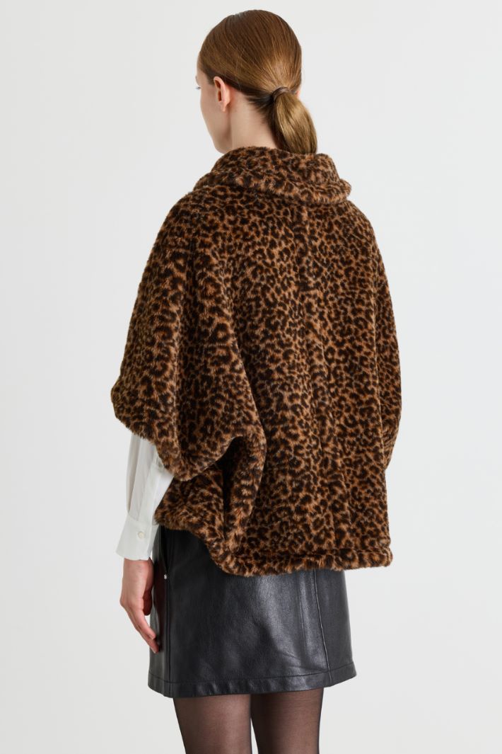 Jacquard cape jacket - ANIMAL - Intrend - 4