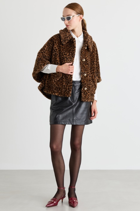 Jacquard cape jacket - Intrend