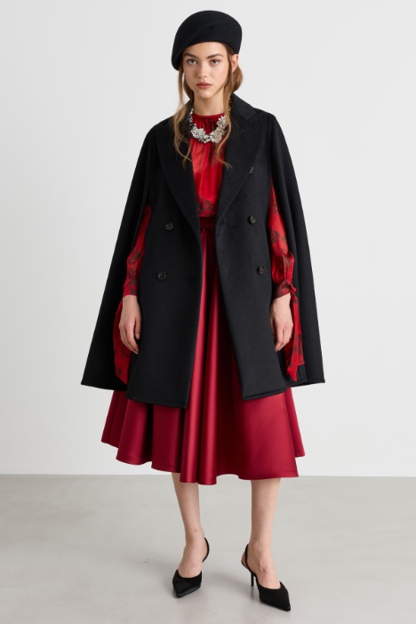 Mantella doppiopetto in drap - Intrend