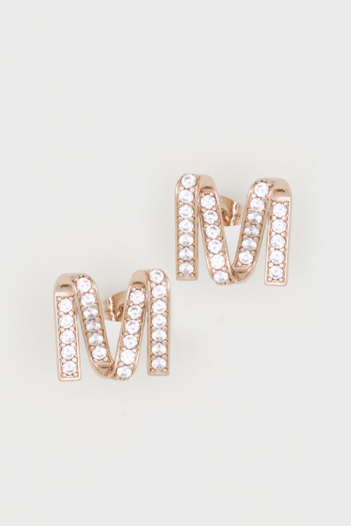 Strass-Ohrringe - GOLD - Intrend