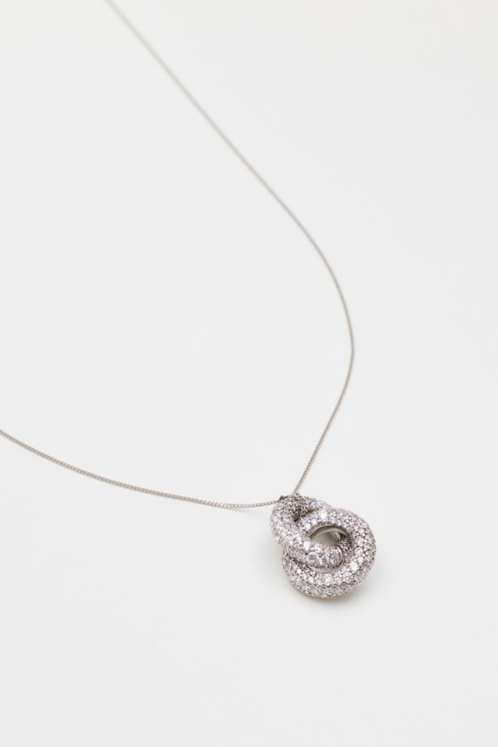 Halskette mit Strassanhänger - SILBER - Intrend - 2