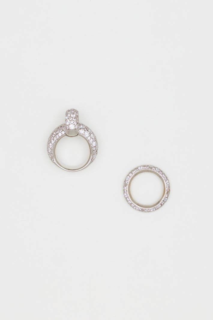 Rhinestone Ring Set - SILVER - Intrend - 2
