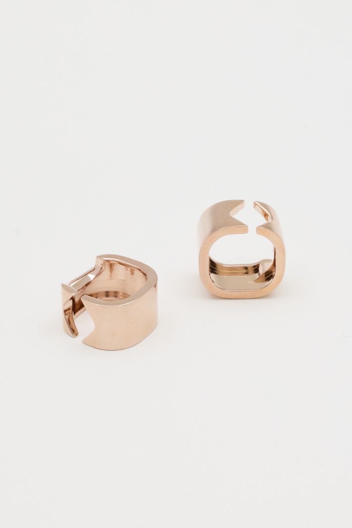 Cut-out earrings - GOLD - Intrend - 2