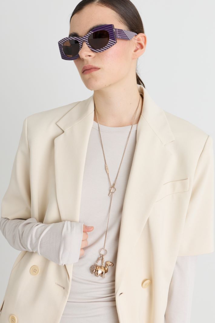 Lange Halskette mit Anhängern - GOLD - Intrend - 3