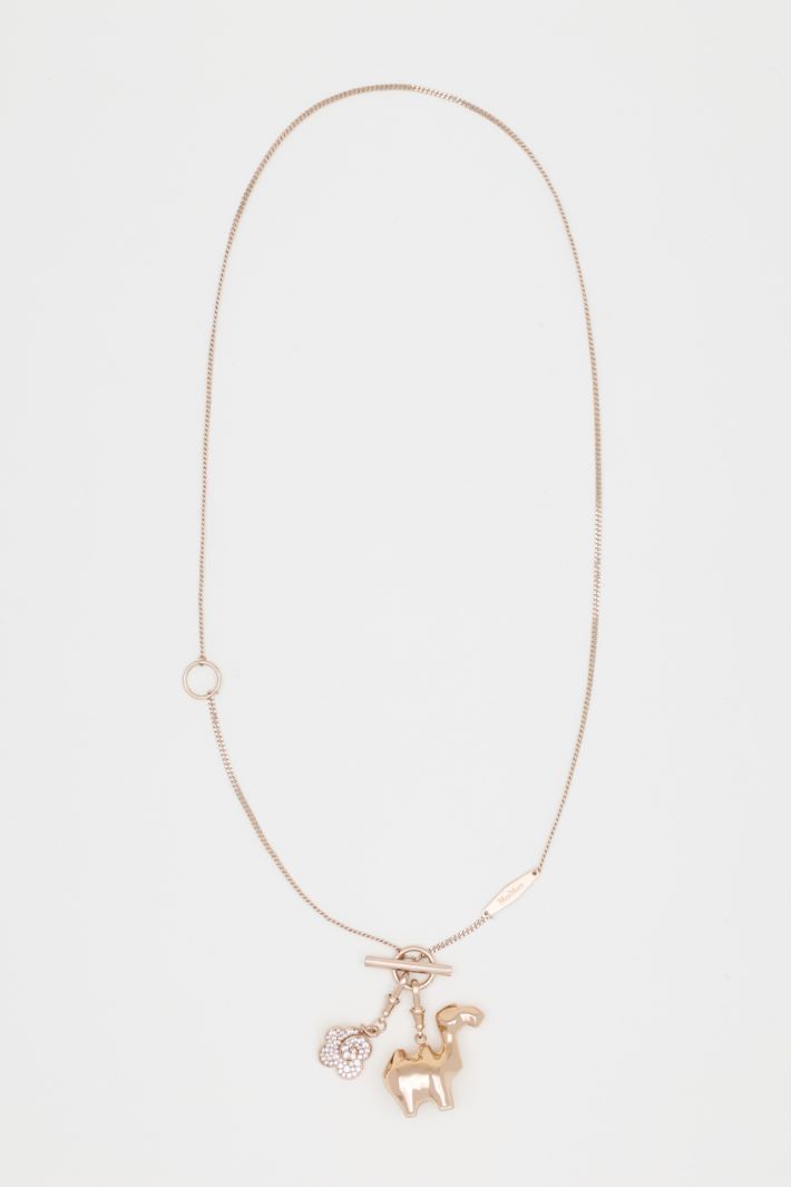 Lange Halskette mit Anhängern - GOLD - Intrend