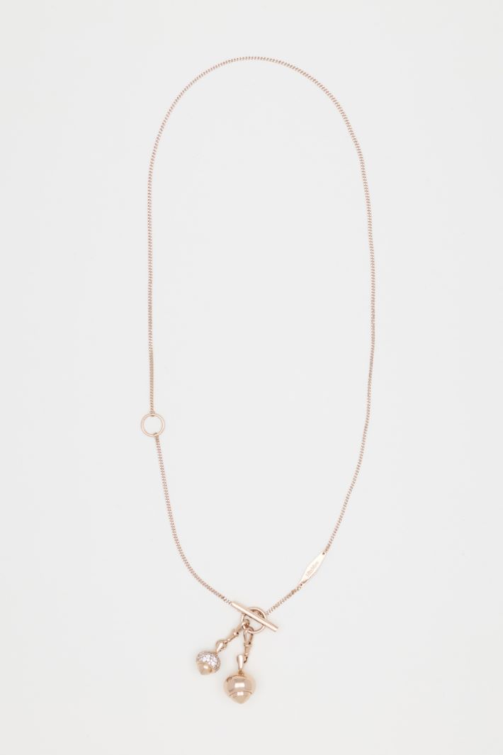 Lange Halskette mit Anhängern - GOLD - Intrend