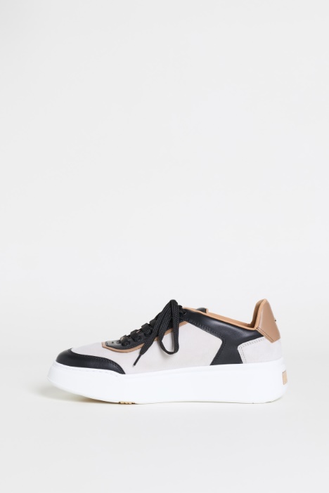 Sneakers in pelle color block