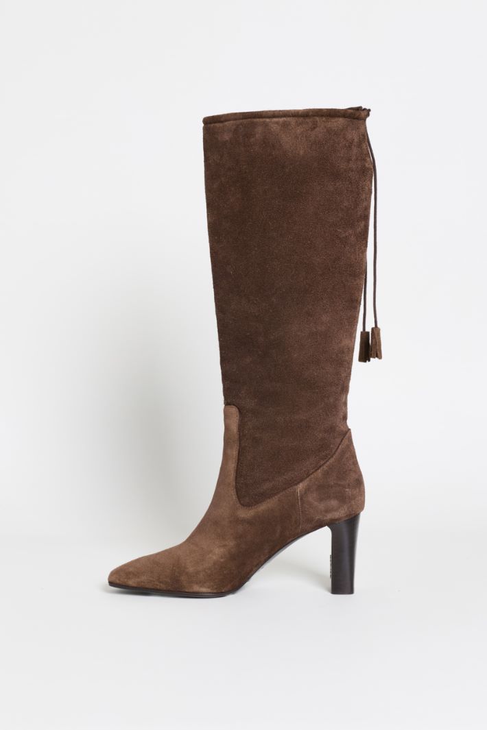 Supple Suede Boots - BROWN - Intrend - 3