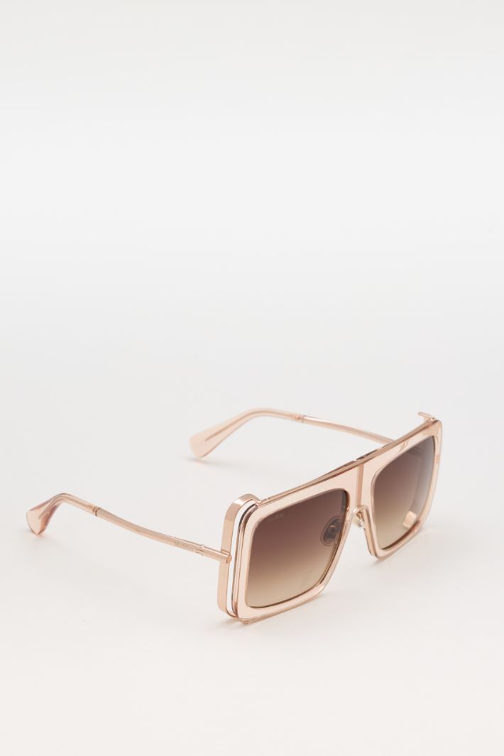 Lunettes de soleil carrées - BEIGE - Intrend - 2