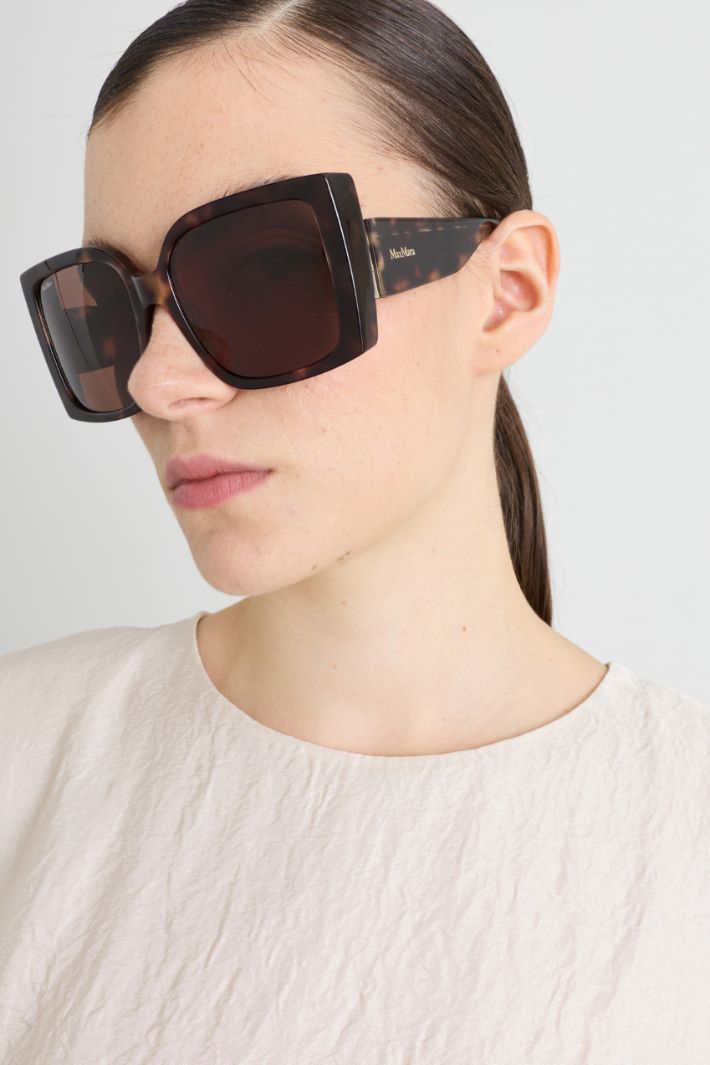 Occhiali da sole squadrati oversize - MARRONE - Intrend - 3