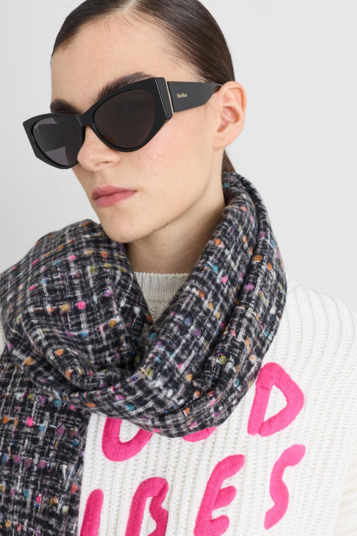 Occhiali da sole cat-eye - NERO - Intrend - 3