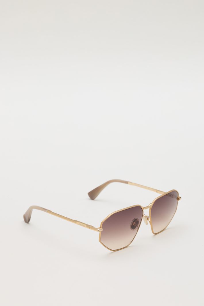 Occhiali da sole geometrici - ORO ROSA - Intrend - 2