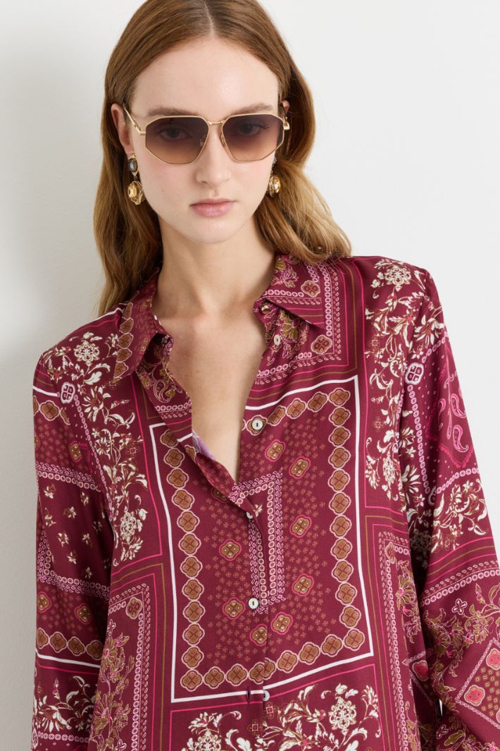 Occhiali da sole geometrici - ORO ROSA - Intrend - 3