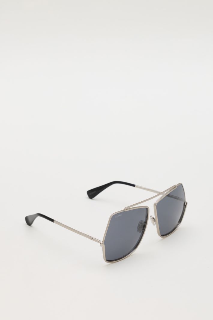 Occhiali da sole squadrati oversize - ARGENTO - Intrend - 2