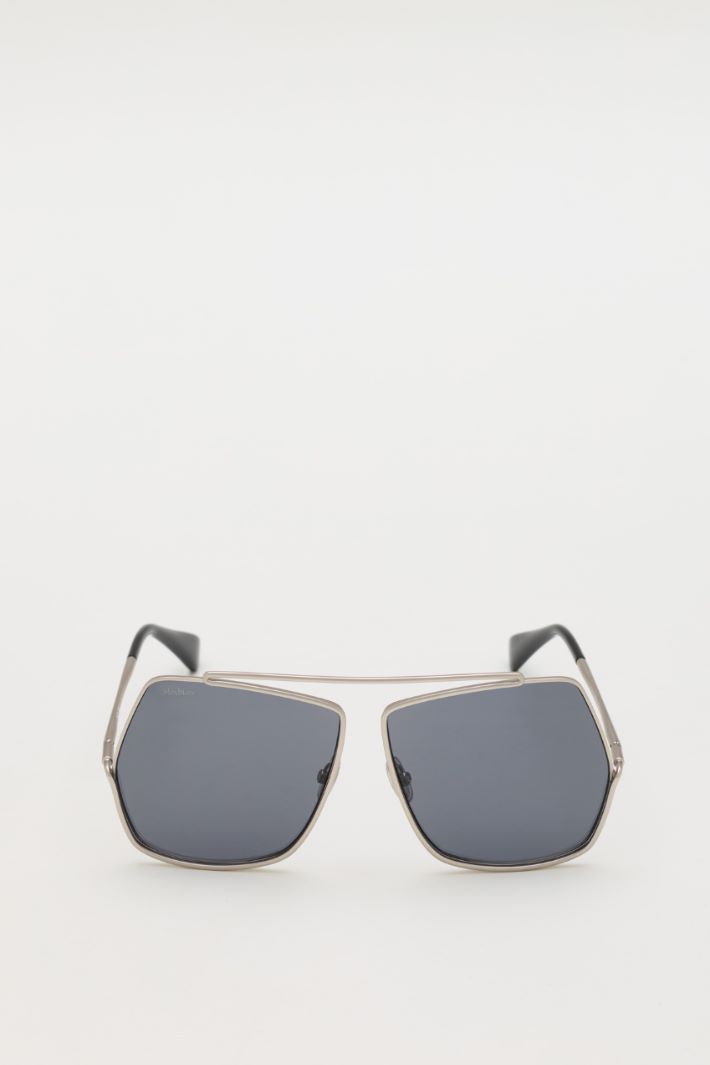 Occhiali da sole squadrati oversize - ARGENTO - Intrend