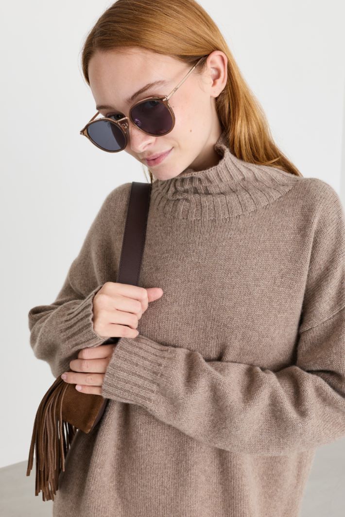 Round sunglasses - BROWN - Intrend - 3
