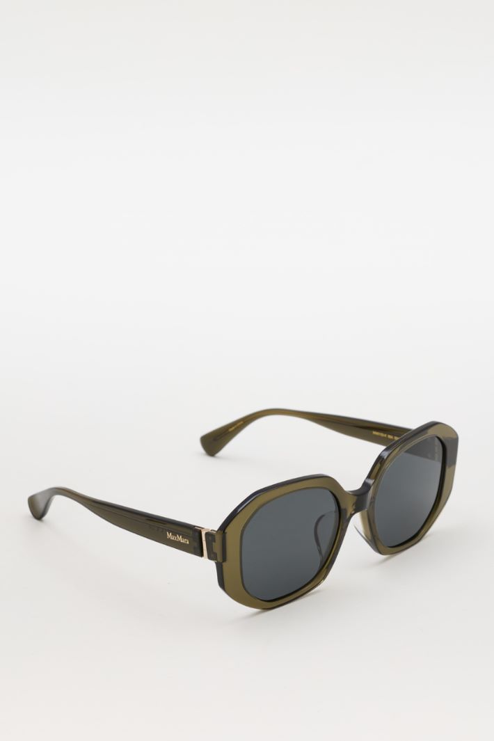 Occhiali da sole oversize in acetato - VERDE - Intrend - 2