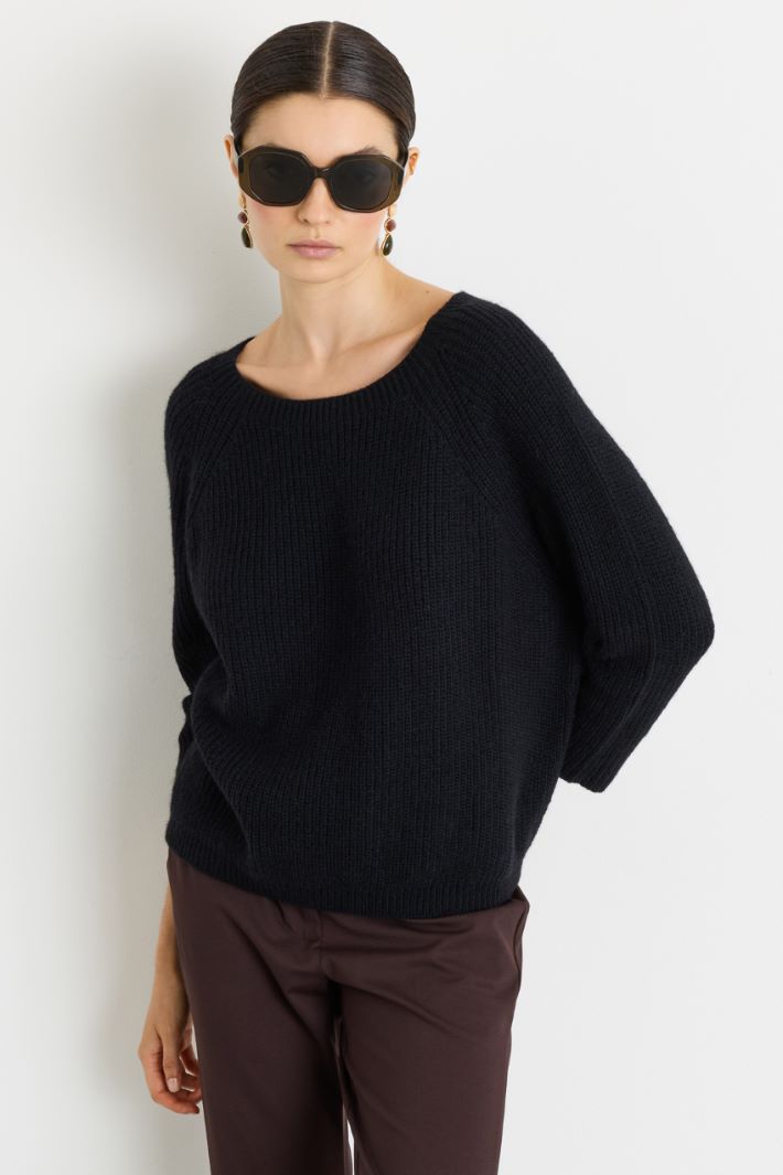 Occhiali da sole oversize in acetato - VERDE - Intrend - 3