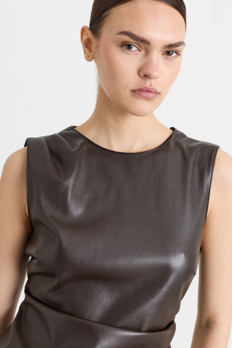 Top in jersey spalmato