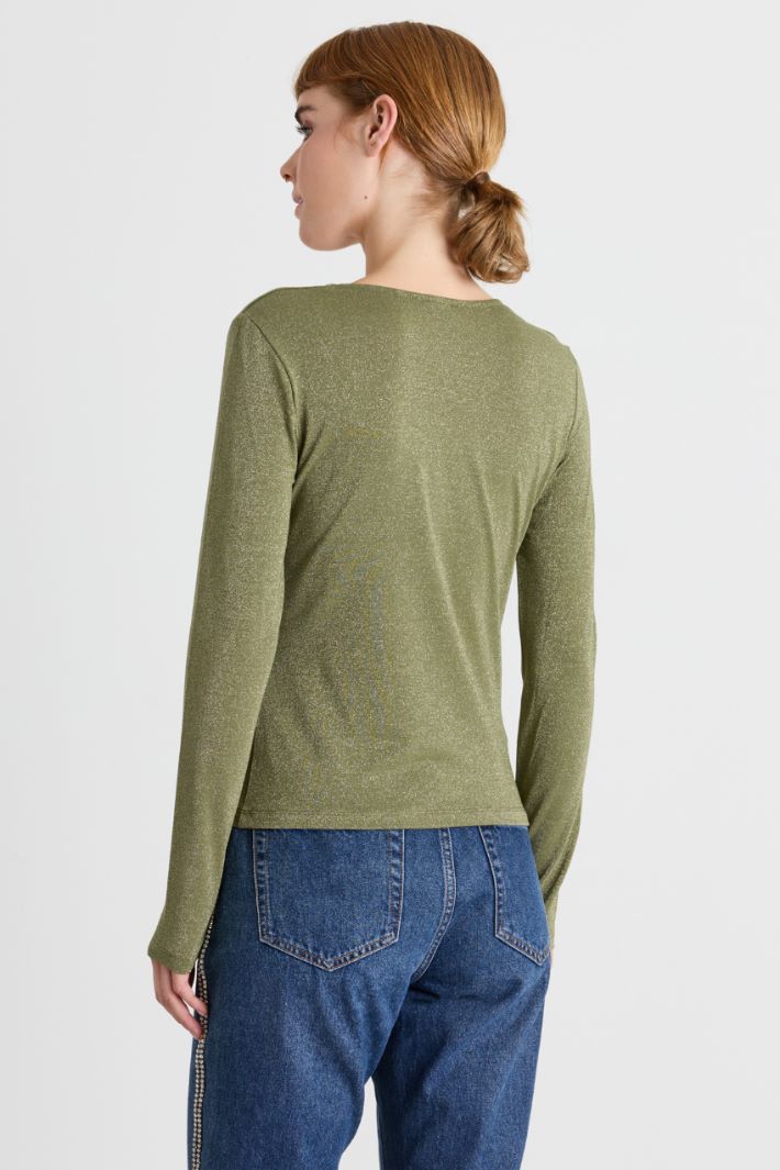 T-shirt con scollo squadrato - VERDE - Intrend - 4