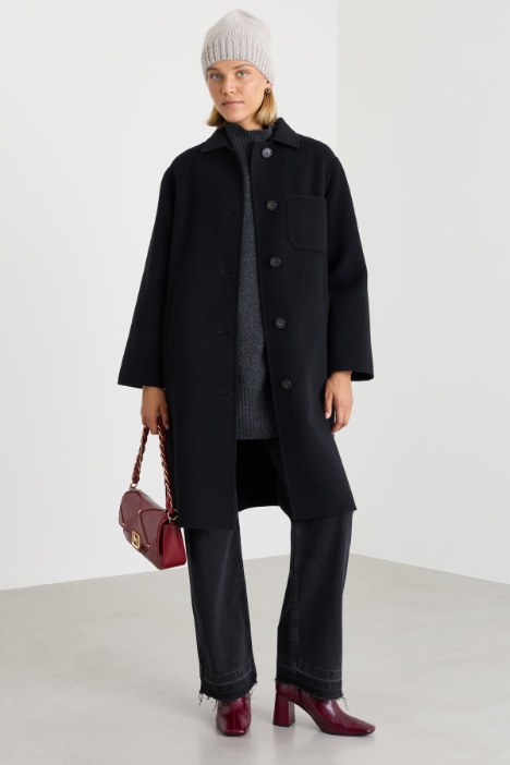 Single-breasted belted coat - Intrend