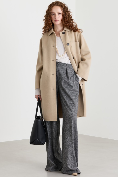 Single-breasted belted coat - Intrend