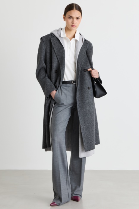 Manteau croisé en drap - Intrend