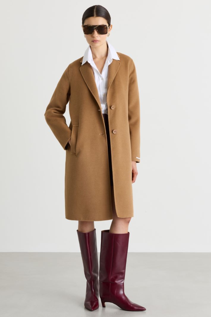 Cappotto monopetto in double - CAMMELLO - Intrend