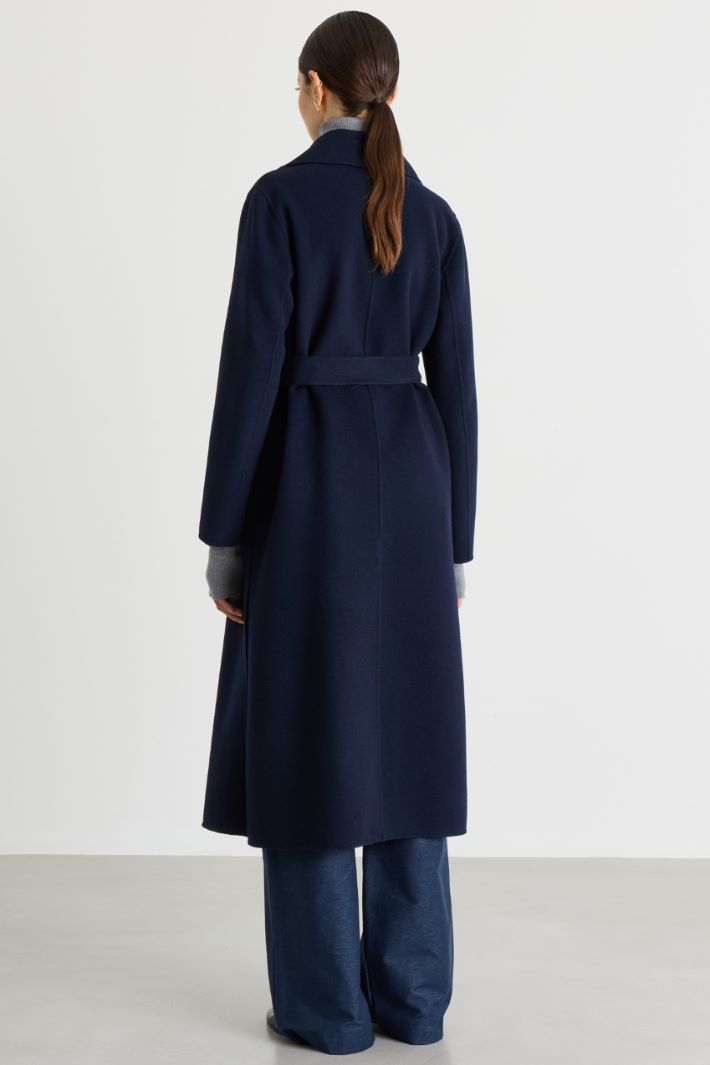 Double-Faced Robe Coat - BLUE - Intrend - 4