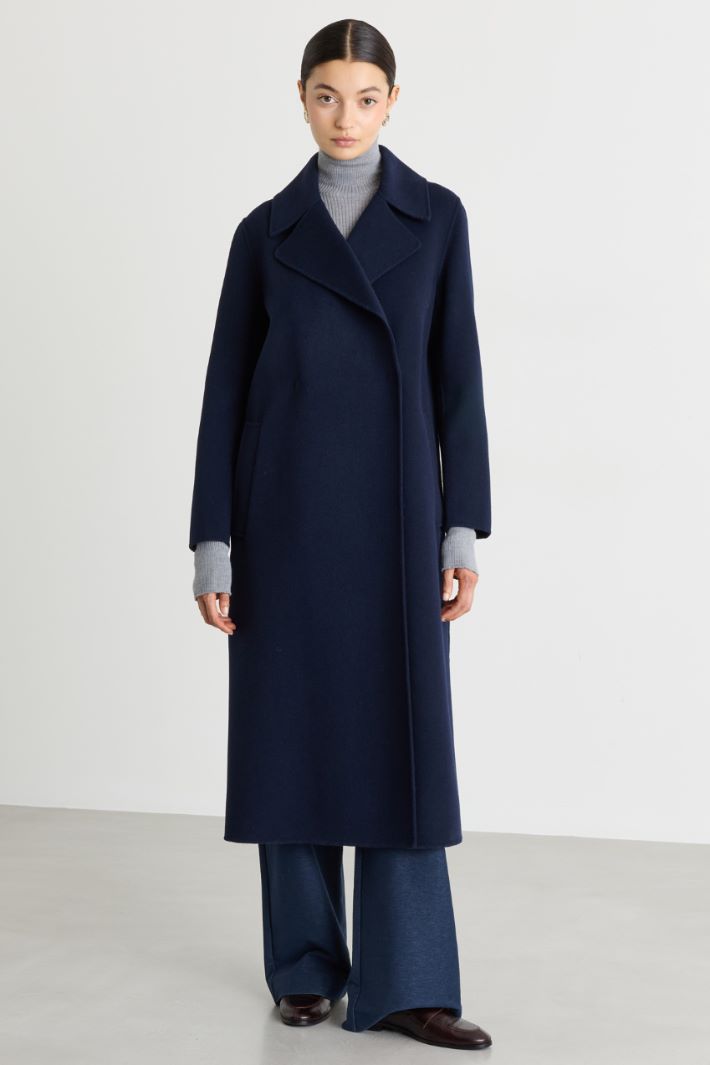 Double-Faced Robe Coat - BLUE - Intrend - 2